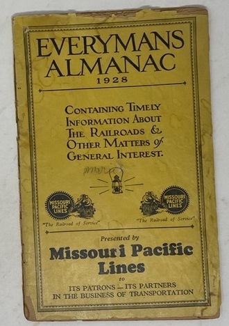 Everymans Almanac 1928 Containing Timely Information about the Railroads & Other Matters of General Interest
