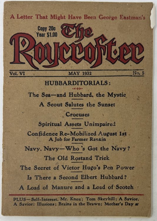 The Roycrofter, Vol. VI, May 1932, No. 5