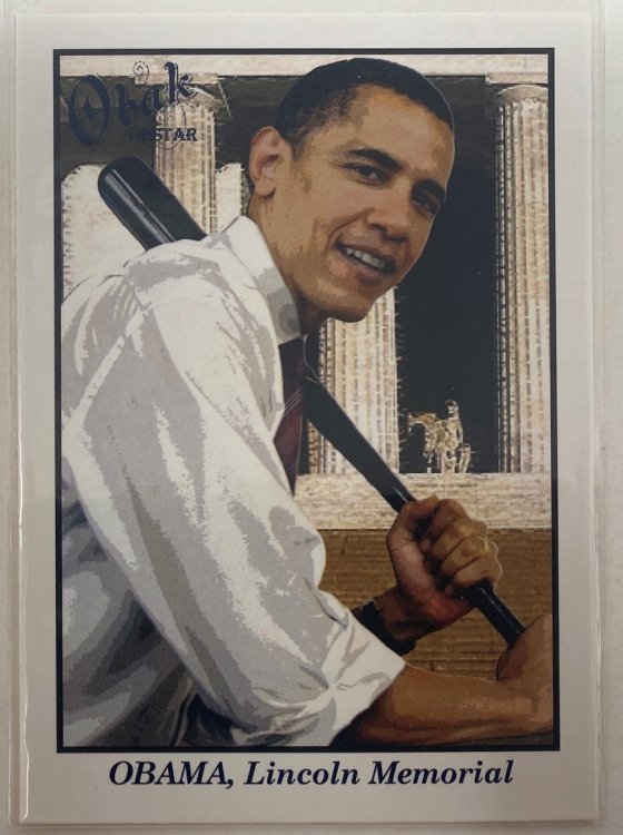 Barack Obama - Lincoln Memorial Baseball Card