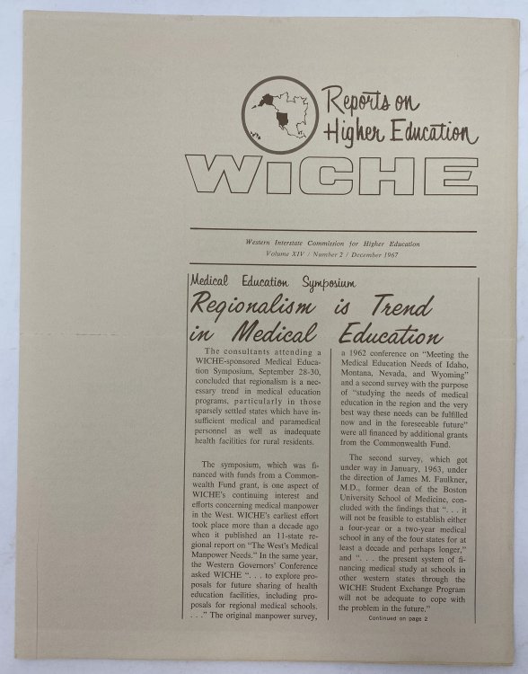 Reports on Higher Education Volume XIV Number 2 December 1967
