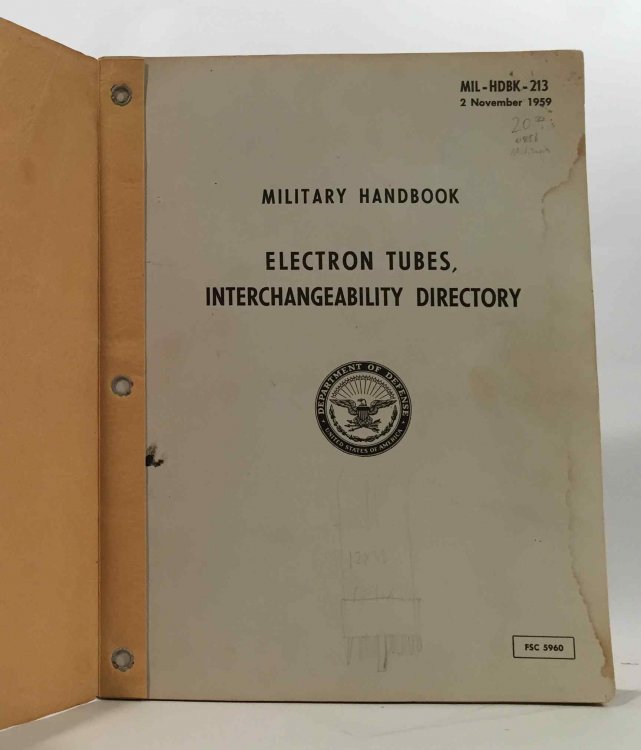 Military Handbook: Electron Tubes, Interchangeability Directory