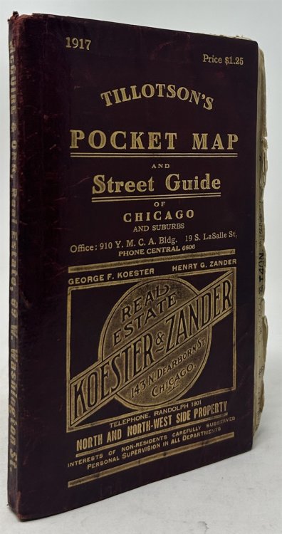 Tillotson's Pocket Map and Street Guide of Chicago and Suburbs