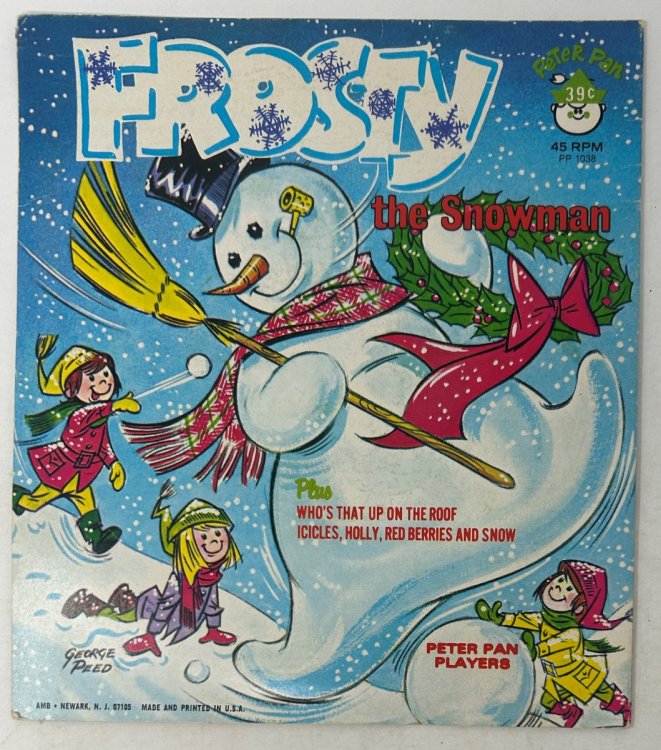 [Vinyl Record]: Frosty the Snowman 45rpm Plus: Who's That Up on the Roof and Icicles, Holly, Red Berries and Snow
