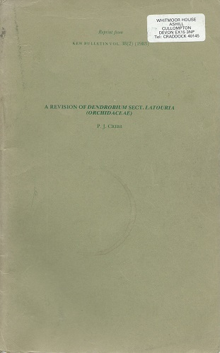 A Revision of Dendrobium sect. Latouria (Orchidaceae).
