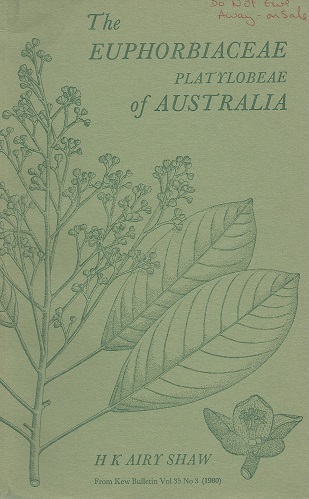 A Partial Synopsis of the Euphorbiaceae Platylobeae of Australia (excluding Phyllanthus, Euphorbia and Calycopeplus)