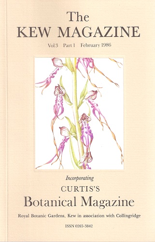 The Kew Magazine Volume 3 Part 1 - devoted to Orchids (incorporating Curtis' Botanical magazine)