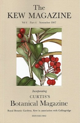 The Kew Magazine ( Curtis's Botanical Magazine) Volume 4 Part 4 - includes The Genus Skimmia