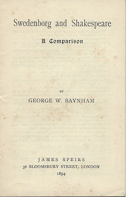 Swedenborg and Shakespeare - A Comparison