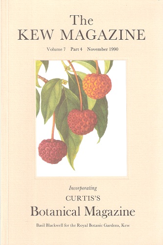 The Kew Magazine (Curtis's Botanical Magazine) Volume 7 Part 4 - includes William Colenso, New Zealand botanist - something of his life and work