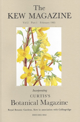 The Kew Magazine (incorporating Curtis's Botanical Magazine) Volume 2 part 1 - includes Searching for Legumes in the Caatinga, south-eastern Piaui, Brazil
