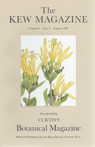 The Kew Magazine Volume 9 part 3 (incorporating Curtis's Botanical Magazine) - devoted to articles on Plants of Brazil