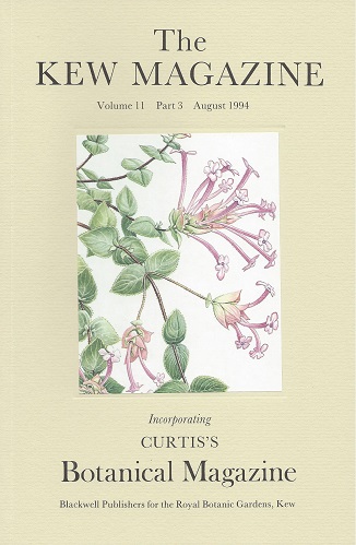 The Kew Magazine, Volume 11 part 3 (incorporating Curtis's Botanical Magazine) - with articles on Edmond Boissier