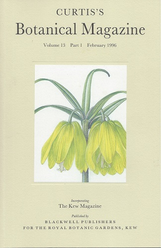 Curtis's Botanical Magazine Volume 13 Part 1 (The Kew Magazine) - includes William Henry Harvey : a portrait of the artist as a young man
