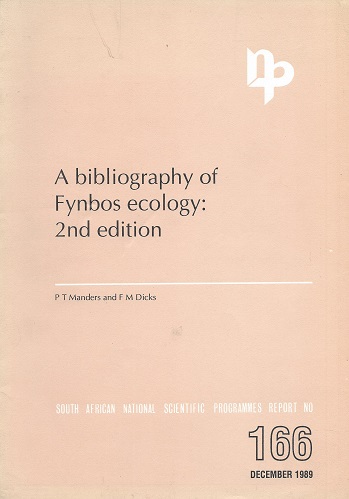 A Bibliography of Fynbos Ecology
