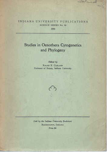 Studies in Oenothera Cytogenetics and Phylogeny [Sir John Burnett's copy]