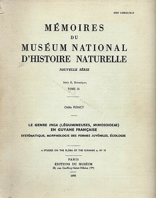 Le Genre Inga (Legumineuses, Mimosoideae) en Guyane Francaise - systematique, morphologie des formes juveniles, ecologie