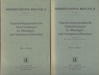 Vegetationsgeographische Untersuchungen im Dhaulagiri und Annapurna-Himalaya - 2 volumes