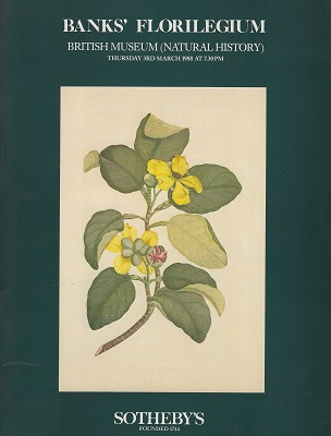 Banks' Florilegium - A Sale of One Hundred and Twenty prints for the benefit of the Banks Alecto Endeavour Fellowship to be administered by the Royal Society in conjunction with the British Museum (Natural History) [Anthony Huxley's copy]