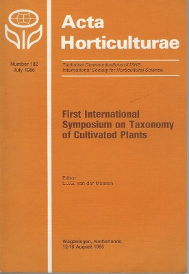 First International Symposium on Taxonomy of Cultivated Plants