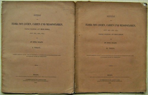 Beitrage zur Flora von Lycien, Carien und Mesopotamien : plantae collectae a Dre. Felix Luschen ann. 1881, 1882, 1883