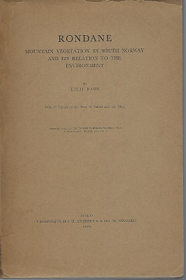 Rondane - Mountain Vegetation in South Norway and its Relation to the Environment [David Coombe's copy]