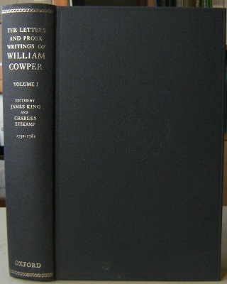 Image for The Letters and Prose Writings of William Cowper. Volume 1 - Adelphi and Letters 1750-1781 The Letters and Prose Writings of William Cowper. Volume 1 - Adelphi and Letters 1750-1781