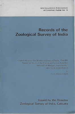 Contributions to the Molluscan Fauna of India, Part III. Marine Molluscs of the Coromandel Coast, Palk Bay, and Gulf of Mannar - Gastropoda: Mesogastropoda (part 2)