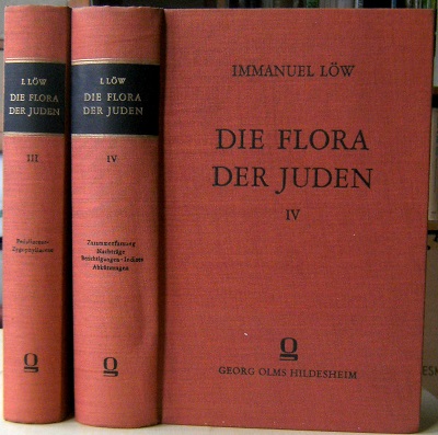 Die Flora der Juden. Volume III - Pealiaceae to Zygophyllaceae. Volume IV - Zusammenfassung - Nachtrage; Berichtigungen - Indizes - Abkurzungen