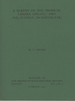 A Survey of the Tropical Genera Oplonia and Psilanthele (Acanthaceae)