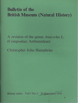 A Revision of the Genus Anacyclus L. (Compositae : Anthemideae)