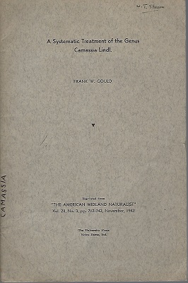 A Systematic Treatment of the Genus Camassia Lindl. (William Stearn's copy)