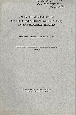 An Experimental Study of the Genus Bidens (Asteraceae) in the Hawaiian Islands (William Stearn's copy)