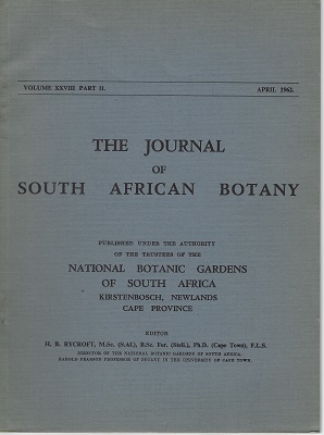 The Journal of South African Botany ; South African Iridaceae - The Genus Ixia. Volume 28 Part 2.
