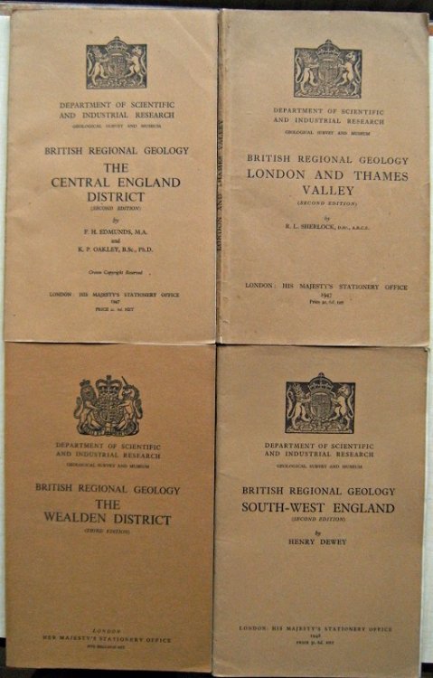 British Regional Geology :The Wealden District. The Central England District.South-West England. London and the Thames Valley (Four volumes, Richard Fitter's copies))