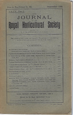 Journal of the Royal Horticultural Society Volume LV part 2