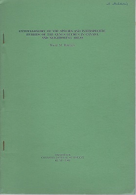 Cytotaxonomy of the Species and Interspecific Hybrids of the Genus Elymus in Canada and Neighbouring Areas
