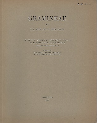 Gramineae (printed in Symbolae Afghanicae Volume VI] Eric Groves' copy