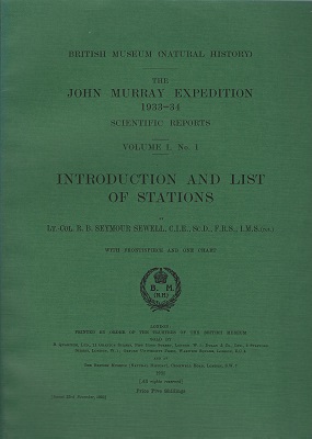 Introduction and List of Stations - The John Murray Expedition, 1933-34, Scientific Reports