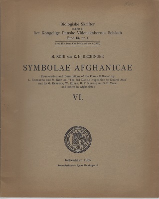 Symbolae Afghanicae - Enumeration and Descriptions of the Plants Collected on 