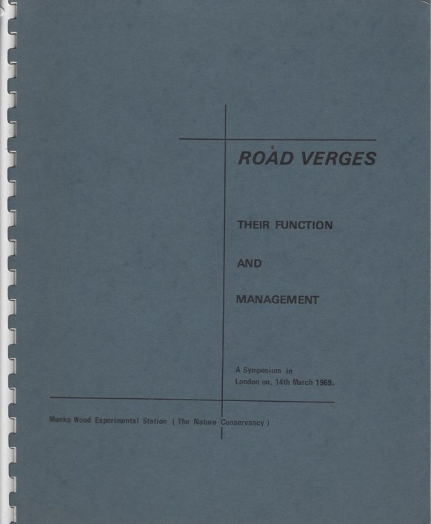 Road Verges - Their Function and Management (Symposium Proceedings)
