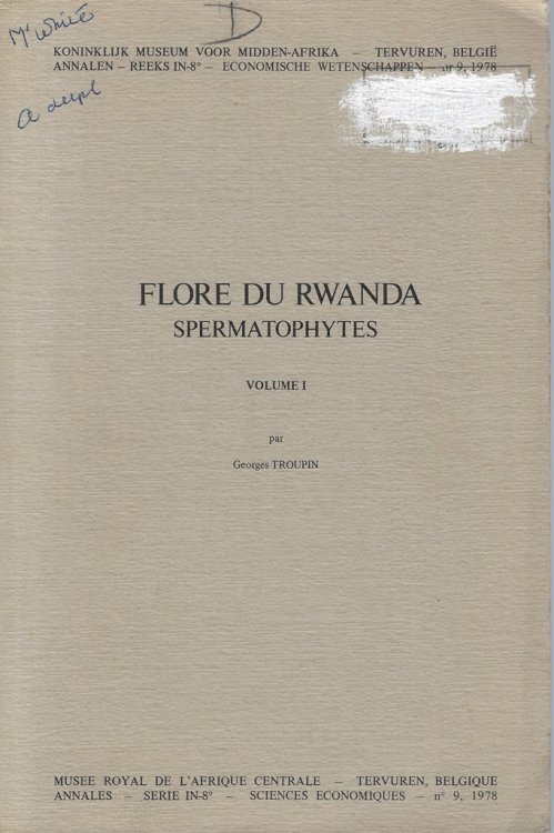 Flore du Rwanda - Spermatophytes Volume 1