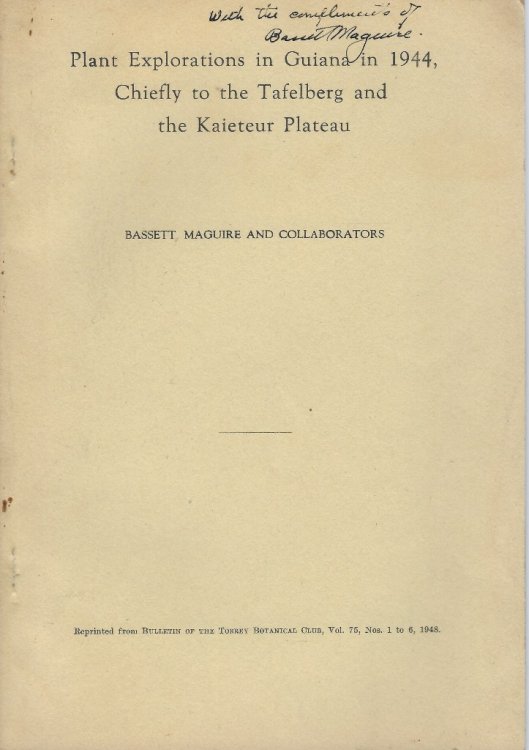 Plant Explorations in Guiana in 1944, Chiefly to the Tafelberg and the Kaieteur Plateau