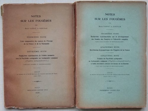 Notes sur les Fougeres, Notes 1 - 5