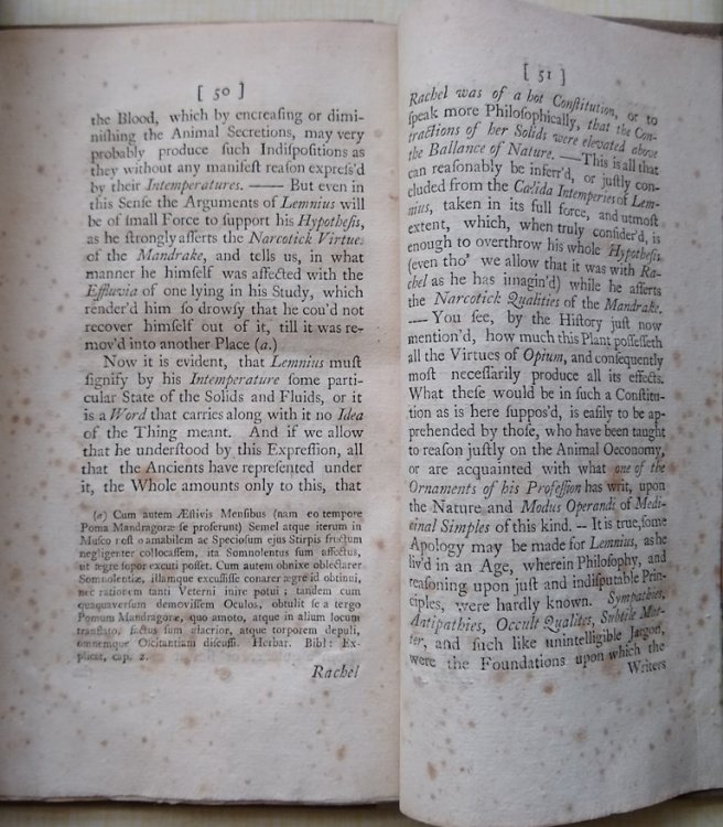 An Historical Account of Mandrakes, Both Male and Female, with a particular account of those which Rachel long'd for