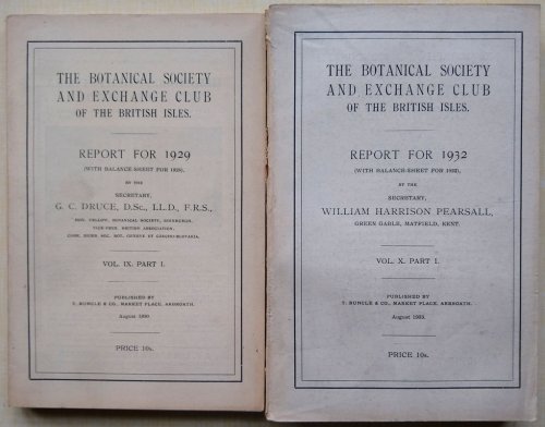 The Botanical Society and Exchange Club of the British Isles Reports for 1929 & 1932 (Volume IX part 1 and Volume X Part 1)