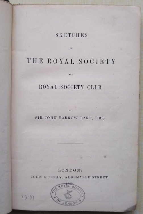 Sketches of The Royal Society and Royal Society Club