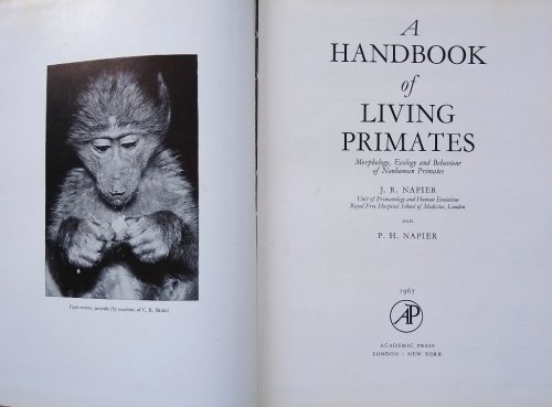 A Handbook of Living Primates - morphology, ecology and behaviour of nonhuman primates