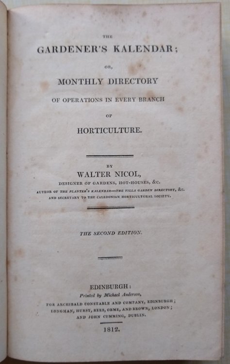 The Gardener's Kalendar; or, monthly directory of operations in every branch of horticulture