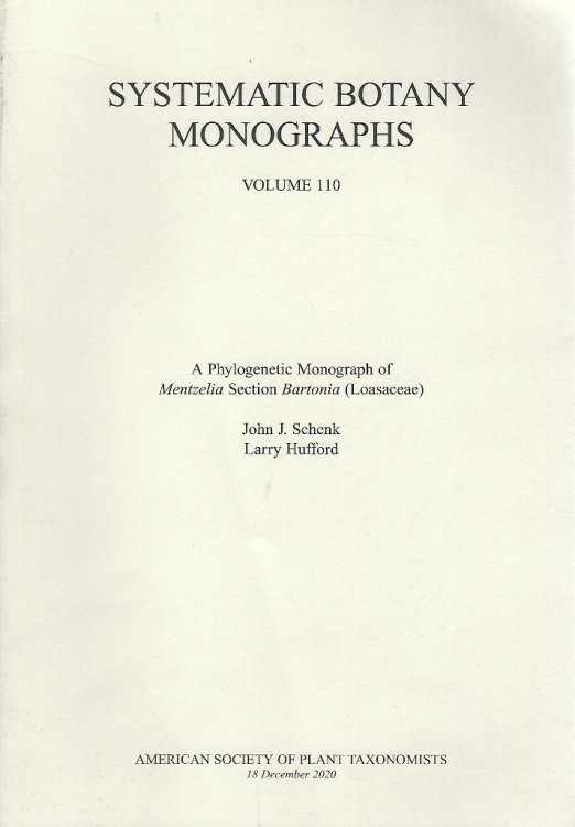 A Phylogenetic Monograph of Mentzelia section Bartonia (Loasaceae)