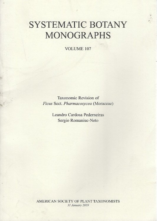 Taxonomic Revision of Ficus Sect. Pharmacosycea (Moraceae)